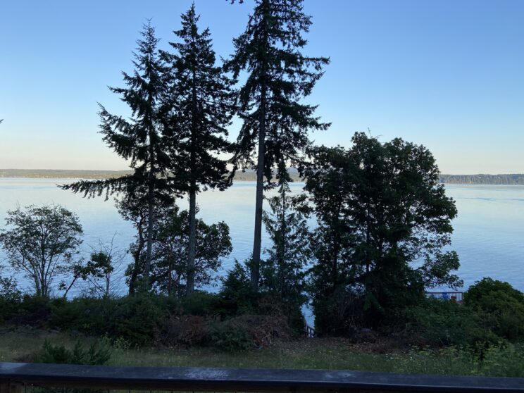 The view from Peter's lodging on the Hood Canal
